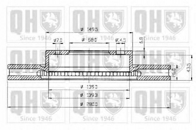 QUINTON HAZELL bdc3912 -  Тормозной диск